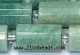 CTB909 15 inches 10*16mm faceted tube amazonite beads