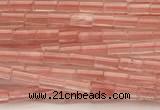 CTB968 15 inches 2*4mm tube cherry quartz beads