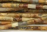 CTB975 15 inches 2*4mm tube crazy lace agate beads