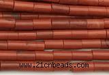 CTB990 15 inches 2*4mm tube red jasper beads