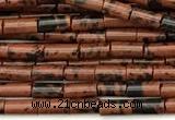 CTB994 15 inches 2*4mm tube mahogany obsidian beads