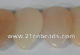 CTD02 Top drilled 22*30mm flat teardrop pink aventurine beads