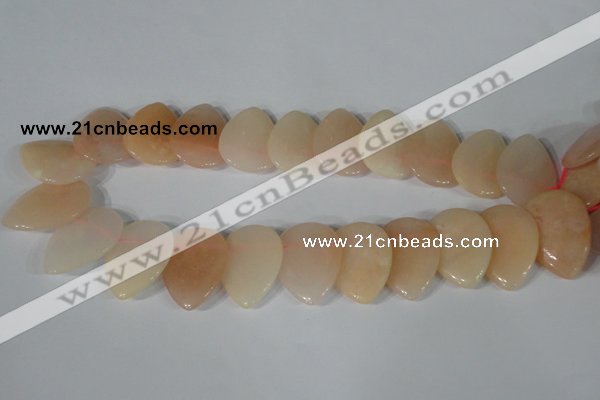 CTD02 Top drilled 22*30mm flat teardrop pink aventurine beads