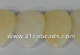 CTD03 Top drilled 22*30mm flat teardrop yellow aventurine beads