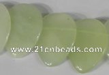CTD05 Top drilled 22*30mm flat teardrop New jade beads