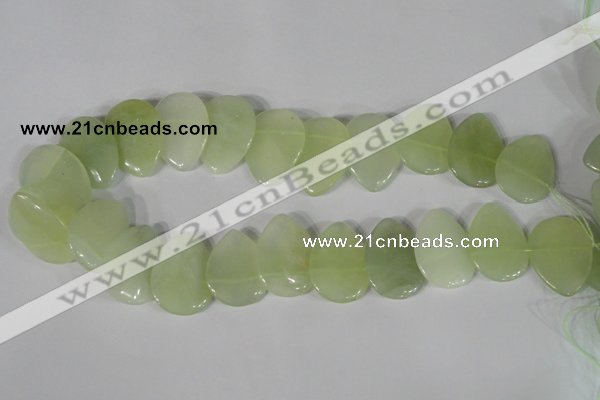 CTD05 Top drilled 22*30mm flat teardrop New jade beads