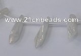 CTD1132 Top drilled 4*12mm - 6*20mm nuggets plated quartz beads