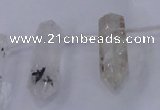 CTD1138 Top drilled 8*20mm - 10*30mm nuggets white crystal beads