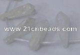 CTD1142 Top drilled 8*25mm - 10*30mm nuggets white crystal beads