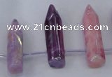 CTD1145 Top drilled 8*20mm - 10*30mm sticks plated quartz beads