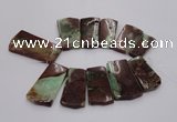 CTD1207 Top drilled 15*30mm - 25*50mm freeform Australia chrysoprase beads