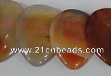 CTD14 Top drilled 22*30mm flat teardrop agate gemstone beads