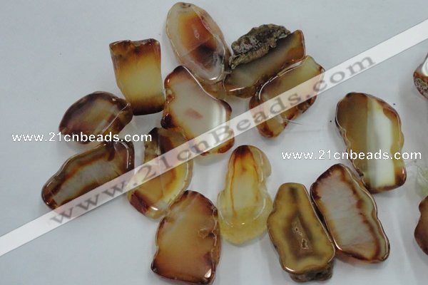 CTD1500 Top drilled 10*20mm - 15*30mm freeform agate slab beads