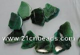 CTD1503 Top drilled 20*40mm - 25*50mm freeform agate slab beads