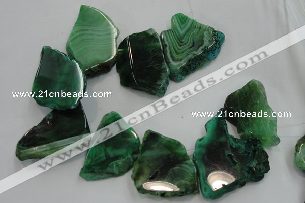 CTD1503 Top drilled 20*40mm - 25*50mm freeform agate slab beads