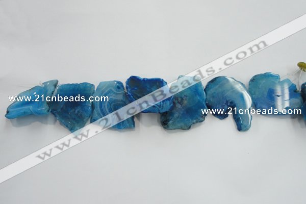 CTD1507 Top drilled 25*40mm - 35*55mm freeform agate slab beads