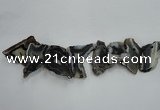 CTD1509 Top drilled 30*45mm - 40*55mm freeform agate slab beads