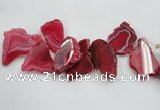 CTD1511 Top drilled 30*50mm - 40*65mm freeform agate slab beads