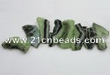 CTD1512 Top drilled 25*65mm - 40*75mm freeform agate slab beads