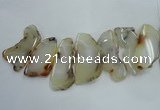 CTD1516 Top drilled 30*50mm - 45*65mm freeform agate slab beads