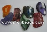 CTD1517 Top drilled 40*50mm - 45*70mm freeform agate slab beads