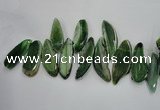 CTD1520 Top drilled 20*45mm - 30*55mm freeform agate slab beads