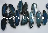 CTD1521 Top drilled 25*50mm - 30*60mm freeform agate slab beads