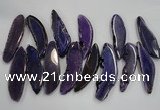 CTD1522 Top drilled 20*65mm - 25*80mm freeform agate slab beads