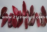 CTD1523 Top drilled 20*55mm - 25*80mm freeform agate slab beads