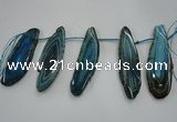 CTD1527 Top drilled 30*50mm - 35*75mm freeform agate slab beads