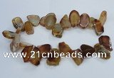 CTD1551 Top drilled 15*20mm - 25*30mm freeform agate slab beads