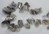 CTD1561 Top drilled 18*25mm - 30*45mm freeform blue lace agate slab beads