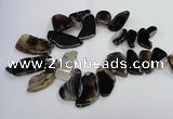 CTD1563 Top drilled 20*30mm - 30*50mm freeform agate slab beads