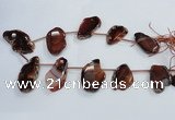 CTD1565 Top drilled 30*45mm - 35*60mm freeform agate slab beads
