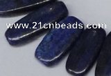 CTD1581 Top drilled 10*20mm - 12*35mm freeform lapis lzuli beads