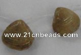 CTD1585 Top drilled 13*15mm - 18*20mm freeform shell fossil beads