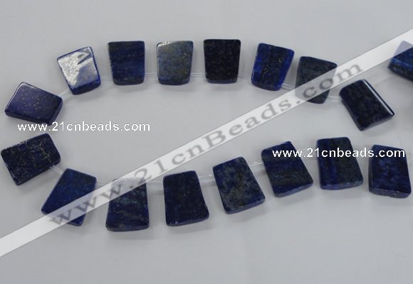 CTD1590 Top drilled 20*25mm trapezoid lapis lazuli gemstone beads