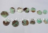 CTD1616 Top drilled 18*25mm - 30*35mm freeform Australia chrysoprase beads