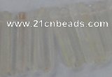 CTD1620 Top drilled 5*25mm - 6*45mm sticks white crystal beads