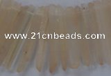 CTD1621 Top drilled 5*25mm - 6*45mm sticks white crystal beads