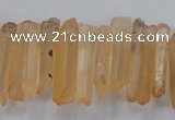 CTD1630 Top drilled 5*20mm - 8*30mm sticks red quartz beads