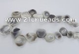 CTD1634 Top drilled 15*20mm - 25*35mm freeform agate beads