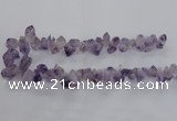 CTD1642 Top drilled 10*20mm - 15*25mm faceted nuggets amethyst beads