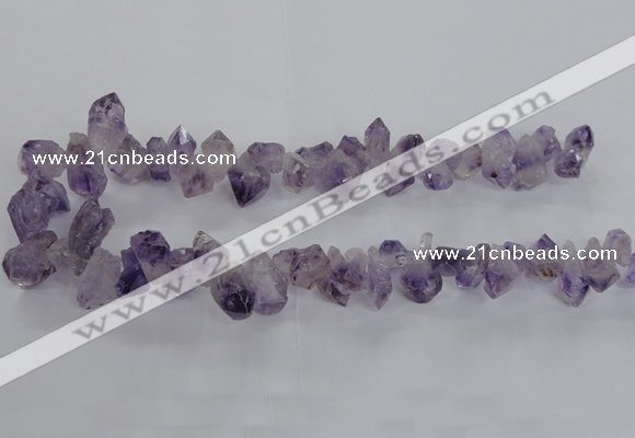 CTD1642 Top drilled 10*20mm - 15*25mm faceted nuggets amethyst beads
