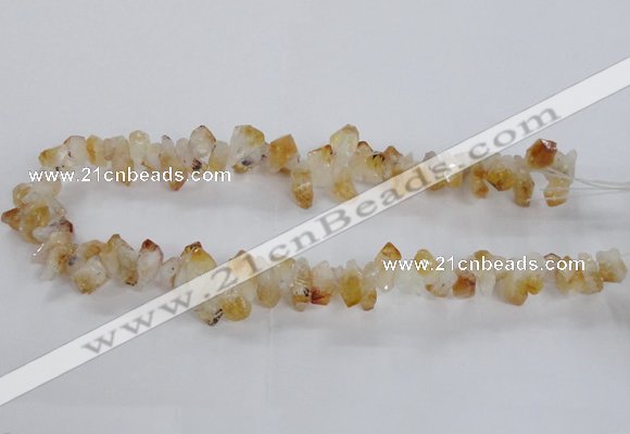 CTD1644 Top drilled 10*14mm - 10*18mm faceted nuggets citrine beads