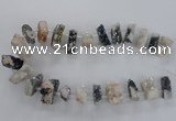 CTD1647 Top drilled 15*20mm - 20*35mm freeform druzy agate beads