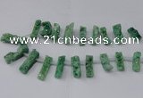 CTD1654 Top drilled 10*20mm - 15*40mm freeform druzy agate beads