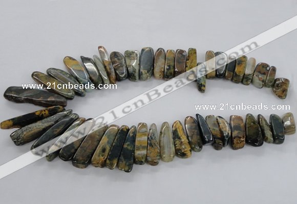 CTD1665 Top drilled 8*25mm - 15*50mm sticks agate gemstone beads