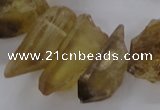 CTD1671 Top drilled 10*20mm - 15*35mm sticks lemon quartz beads