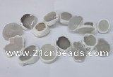 CTD1675 Top drilled 25*30mm - 35*45mm freeform agate gemstone beads